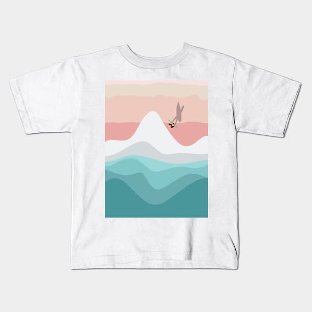 Gone Surfing Kids T-Shirt by From Above